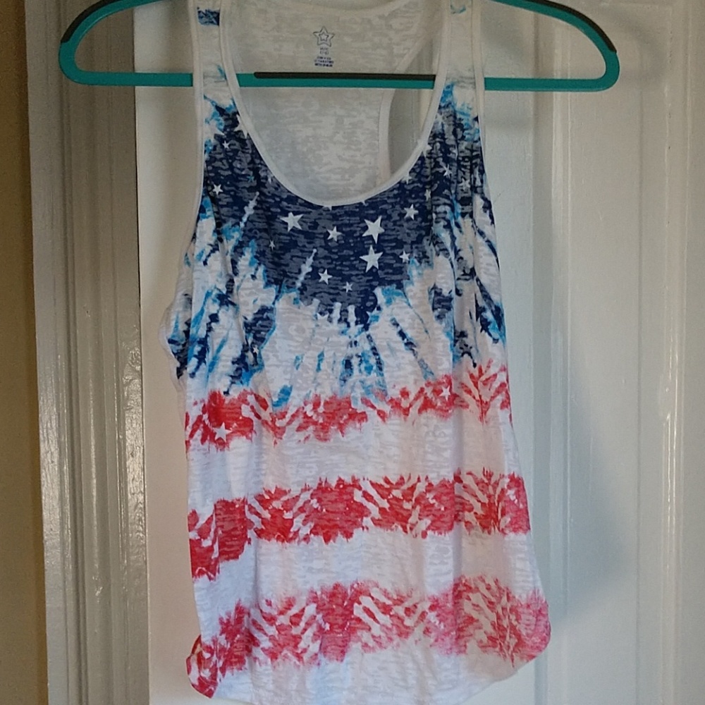 Red, white and blue tank